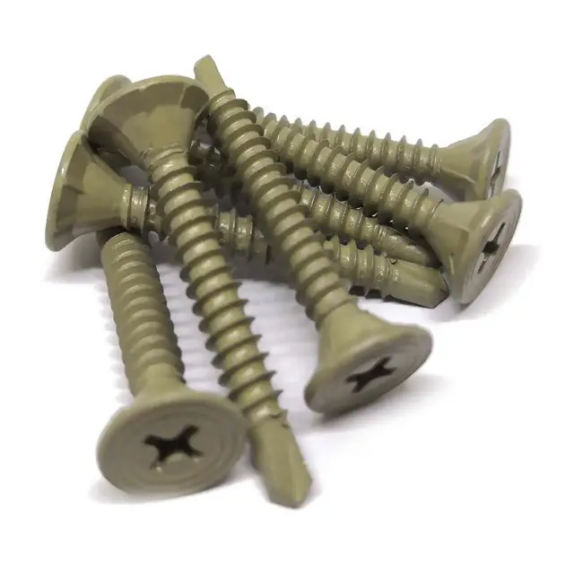 Ruspert Dacromet Finished Flat Head Self-Drilling Screw for Boat